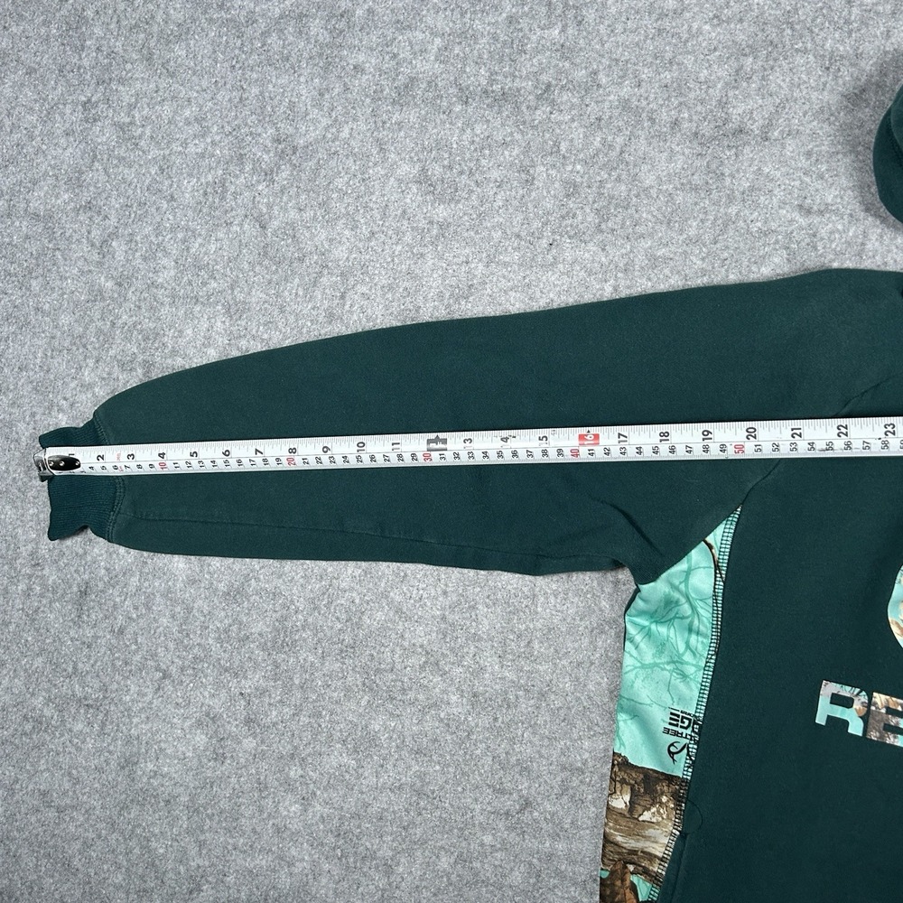 Realtree Hoodie Pullover Mens Size Small Teal Logo Camo Hunting Baggy‎ Fit - Picture 6 of 15